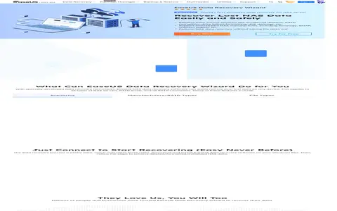 Screenshot of EaseUS page: Can consumer software recover data from a failed NAS drive?