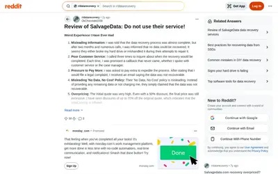 Reddit post: SalvageData 50-70% discounts prove inflated pricing