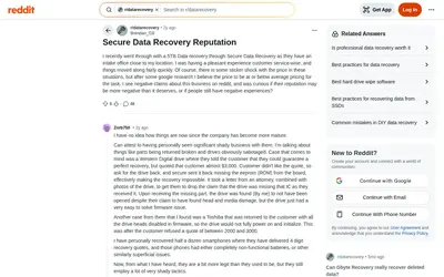 Reddit post: SecureData quoted $1,760, offered $900 for review removal