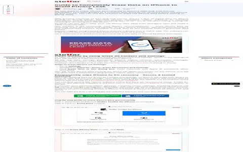 Screenshot of Stellar page: Is factory-reset iPhone data recoverable by hackers?