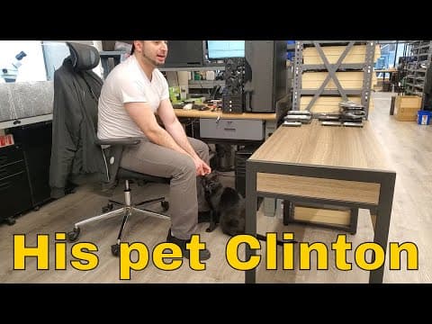 Mr. Clinton Visits Steve at the Lab