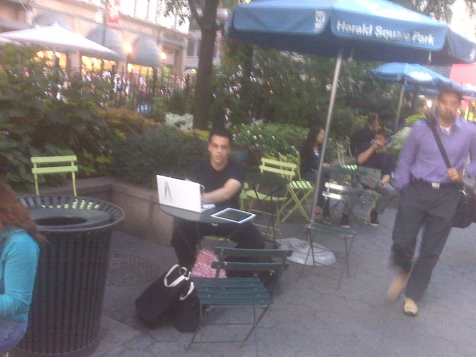 Early park-bench setup