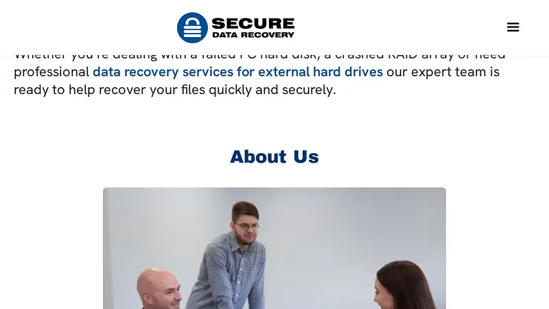 Screenshot of Secure Data Recovery evidence for finding TECH-003