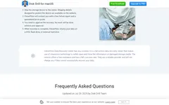 Screenshot of Disk Drill website showing the claim: "CleverFiles Data Recovery Center has you covered. It is a fu..."