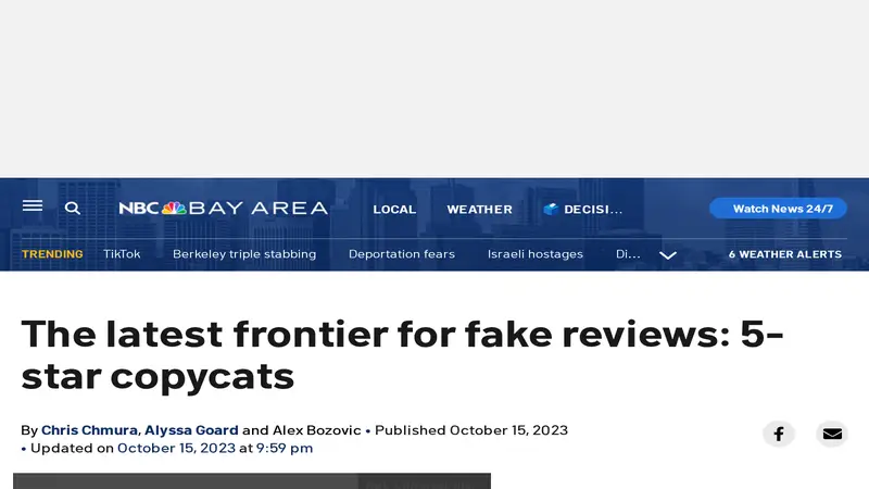 NBC Bay Area investigation into fake reviews on DriveSavers Yelp page