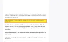 Screenshot of EaseUS website showing the claim: "Now Go back to "Disk Management" and right-click on the "Vol..."