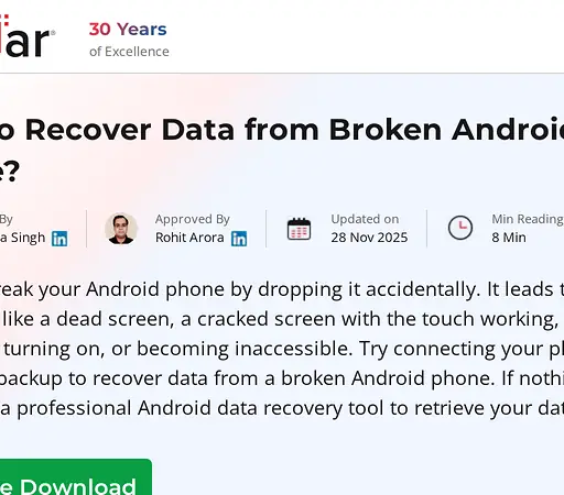 Screenshot of Stellar website showing the claim: "drying your phone by keeping it in a bag of uncooked rice or..."