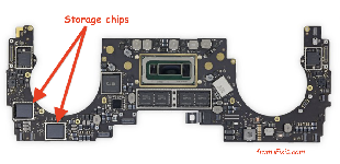 soldered on hard drive that requires professional data recovery