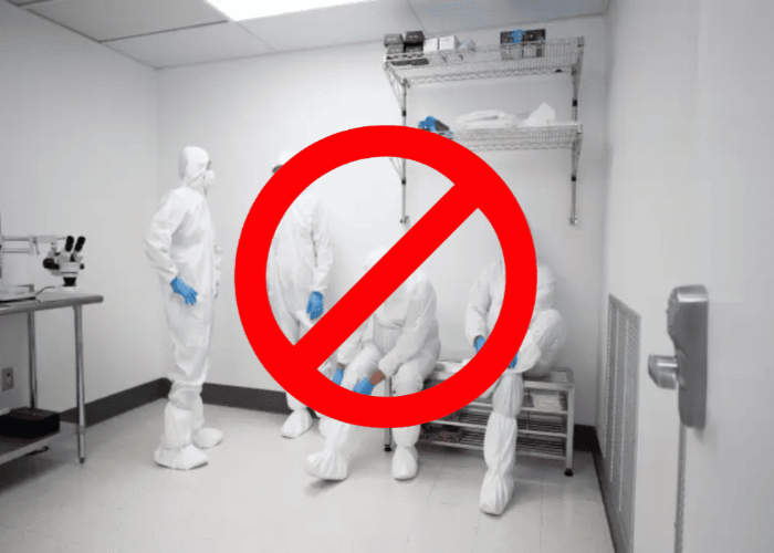 red no entry sign - the clean room setup you dont need